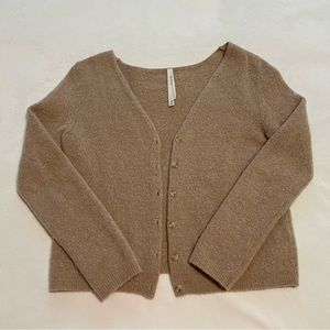Aritzia Babaton Tan Long-Sleeve Wool Cardigan | Women's Button Cardigan Size XS